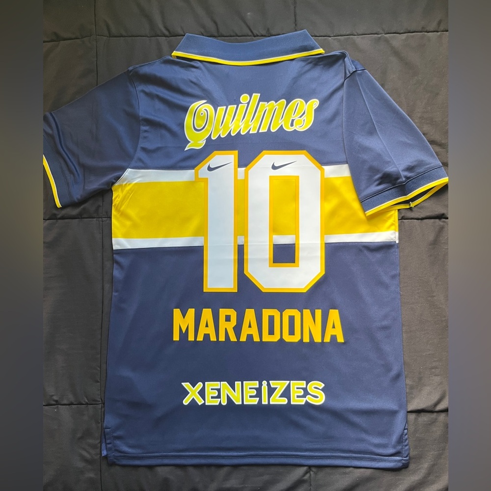 Maradona #10 Boca Juniors Soccer Jersey Retro 1996/1997 Navy Blue
